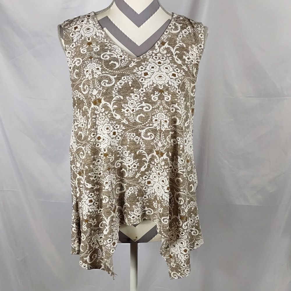 SJS Floral Asymmetrical Tank Top
